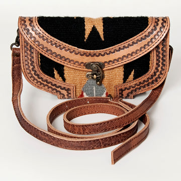 American Darling Cross Body Saddle Blanket Genuine Leather Western Women Bag Handbag Purse | Crossbody for Cute